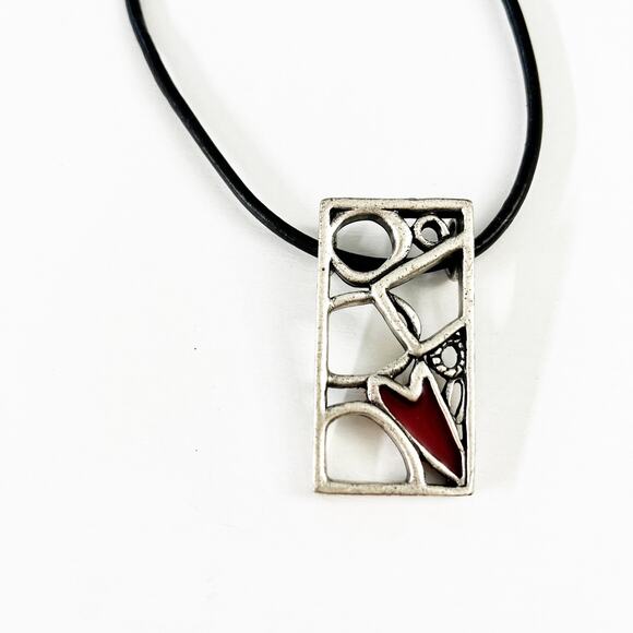 Chico's Stained Glass Heart Necklace - Picture 1 of 8